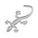 Gecko Car Stickers - Fashion 3D Gecko Shape - Handmade Glass & Metal Outdoor Gecko Wall Art for Patio Fence Car Decal Car Styling Accessories Samuliy Silver