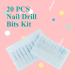 20Pcs Russian Cuticle Drill Bit Set - Diamond Nail Drill Bits for Acrylic Nails, Gel Removal, Cuticle Cleaning - 3/32 Inch Nail Efile Bits - Buy Online on GoSupps.com