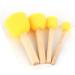 4Pcs Round Stencil Sponge Brushes for Art & Crafts - Wooden Handle Foam Paint Brush Set - Buy Online on GoSupps.com