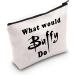 Bauna Vampire Lover Gift - 'What Would Buffy Do ' Makeup Bag | Travel & Survival Kit for Fans - Buy Online on GoSupps.com