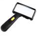 Handheld Glass - 10 Times Magnification Large Glass with 2 Bright LED Lights Suitable for Small Prints Good Times