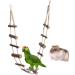 Nature Wood Climbing Ladder Toy for Hamsters, Squirrels, Parrots - Suspension Rope Bridge for Totoro, Sugar Gliders - Buy Online on GoSupps.com