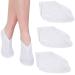 3 Pairs Moisturizing Socks Overnight Spa Socks for Dry Feet Cotton Moisture Enhancing Socks Cosmetic Moisturizing Socks for Women and Men White
