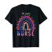 Personalized Shirt for Nurse Coworkers FromFamily Friends Funny Nurse Gifts Independence USA Rainbow Stethoscope Custom Name Short Sleeve Top Tee T-Shirt On Nurse's Day Birthday 4th July