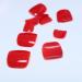 Yienate False Toenails - Red Chic Full Cover Nail Tips 24pcs Exquisite Artificial Nails for Toes - Buy Online on GoSupps.com