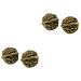Partykindom 2 pair of copper walnut body massage device massive large nut tree nut decoration foot ornament simulated walnut model copper walnuts play with accessories mother decorations 3.5x3cmx2pcs goldenx2st