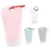 DOITOOL 4 Pcs Shampoo Squeeze Bottles with Keychain Travel Empty Lotion Bottle Bottled Combination Filling