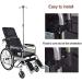 Adjustable Height IV Pole for Wheelchair 4 Hook Iv Bag Holder Stand Stainless Steel for Hospital and Home Care - Buy Online on GoSupps.com