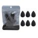 6PCS Mini Makeup Sponge Black Small Beauty Sponge Blender Set for Foundation Powder Concealer Highlight and Eye Shadow Makeup Brushes and Tools Black