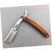 Angoily Manual Razor for Men - Portable Straight Blade Shaving Apparatus | Safe Old-Fashioned Metal & Wooden Design | International Shipping Available - Buy Online on GoSupps.com