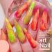 Arte Clavo 15ml Neon Yellow Orange Gel Nail Polish Set - Pack of 5 Popular Colors - Soak Off UV LED Manicure Varnish - Buy Online on GoSupps.com