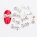 10pcs 3D Nail Art Crystal Rhinestone Bow Big Gems Charms for Nail Art Decoration Jewelry Sparkle Craft DIY Beads (#3034 10pcs)