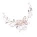 Housoutil Pearl Comb Bride Hair Accessory Flower Hairpin Comb Bride Hairpin Comb Rhinestone Hair Clips Pearl Flower Bridal Hair Clip Comb Hair Pin Wedding Hair Accessories White