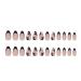 24 Pcs Pink Press On Nails - Short Almond with Small Flowers | YEFIUO Black French Tip Glue-On Acrylic Nail Art Kit - Buy Online on GoSupps.com
