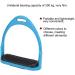 Pssopp Horse Riding Stirrups Anti-rust Aluminum Equestrian Stirrup Colorful Horse Riding Racing Equipment Saddle Accessories with Rubber Pad(Blue) - Buy Online on GoSupps.com