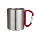 Digjobk toothbrush mug Stainless Steel Cup for Camping Traveling Outdoor Cup with Handle Carabiner Climbing Backpacking Hiking Portable Cups (Color: Red) Red