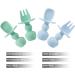 Pandaear Silicone Baby Learning Spoon Set - 4-Part Cutlery for Baby-Led Weaning | Safe & Soft Baby Cutlery for 3 Months+ | Best International Shipping - Buy Online on GoSupps.com