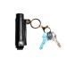 BOTIZR Keychain Travel Hand Sanitizer Holder TSA-Approved Size Mini Pocket Travel Size Hand Sanitizer Empty Refillable Leak Proof Spray Bottle Leather Keychain (Black)