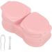 HURRISE Pink Contact Lens Case - Portable Dustproof Travel Kit with Tweezer for Lenses - Ideal for International Shipping - Buy Online on GoSupps.com
