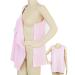 Post Shoulder Surgery Shirt Sides and Full Arm Opening Snap Open Tearaway Shirt Soft Cotton Material Chemo Clothing for Home Care/Post Surgery/Dialysis/Elderly/Fracture/Disability/Rehab Pink Pink Medium