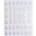 JMEOWIO 12 Sheets Aurora Nail Art Stickers - Holographic Butterfly Glitter Decals for Nail Design - Buy Online on GoSupps.com
