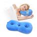 Piercing pillow for side sleepers ear protection cnh pillow with ear holes for pressure points ear pain relief headphones donut pillow for head ear pillow side sleeping pillow (blue)