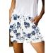 ONLYSHE Womens Casual Drawstring Shorts Summer Elastic Waist Shorts Pocketed Pants Large B-cornflower