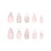 24 Pcs French Tip Press on Nails - Acrylic Medium Fake Nails with 3D Bow & Heart Charms | Stiletto & Almond Shape - Full Cover & Reusable for Women & Girls - Buy Online on GoSupps.com
