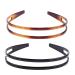 Set of 2 Women Hard Plastic Headband Hair Hoop Black and Brown High-grade Headwear Hairband (Style F)