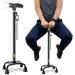 ispuoocti Cane with LED Light,Walking Cane for Men & Women,Walking Sticks for Seniors,Telescopic Non-Slip Cane,Stable and Portable,Cane with 10 Adjustment Heights,with Travel Bag Big four feet-black