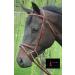 Derby Originals Paris Tack Square Raised Fancy Stitched Leather English Bridle - Chestnut, Full Size - Buy Online on GoSupps.com