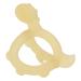 Baby Teething Toys Reduce Finger Sucking Pacifier Holder Easy Grip Teether Silicone Newborn Toys (Nanosilver)
