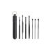 TARVIT Earwax Removal Products 7PCS Ear Cleaner Earwax Removal Tool Earpick Curette Reusable Ear Cleaning Wax Remover Spoon Ear Pick Cleanser Care (Color : Black)