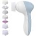 PIXNOR P2016 Facial Brush 7 in 1 Facial Massager Face Brush with 7 Brush Heads Light Blue