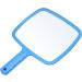 Accessotech Professional Handheld Paddle Mirror with Handle - Blue | Salon Barbers Hairdressers Tool - Buy Online on GoSupps.com