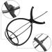 2 Pack Portable Wig Holder Stands - Foldable Short Wig Display for Easy Storage - Black Plastic - Buy Online on GoSupps.com