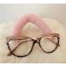 Qinzhenz anti-blue light HD reading glasses large anti-UV glasses computer reader cat eye flat light mirror for women (color: C10 size: +100) +100 C10