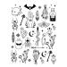 SanerLian Black Love Heart Temporary Tattoo Sticker Set of 4 - Waterproof Geometry Design for Women & Girls - Ideal for Neck, Chest, and Hand - 15x11cm - Buy Online on GoSupps.com