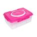 OSALADI Egg Storage Box Folding Tray Refrigerator Egg Trays Egg Carton Protective Box Travel re-usable Rosy 24X16.5X10CM