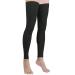 Thigh High Compression Stocking Footless - Pair Thigh-Hi Leg Compression Sleeves Unisex 20-30mmHg Gradient Compression with Silicone Band Opaque Best for Varicose Veins Edema Swelling Black XL X-Large Black