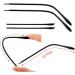 Viorno glasses glasses 2 pairs of anti-slip ear holder long ironing tips ear pads glasses holders replacement tips for thin metal glasses (black)