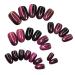 Dark Purple Cat Eye Round Press On Nails - 24pcs Medium Length Glue On False Nails for Women - Color Changing Glossy Acrylic Fake Nails - Buy Online on GoSupps.com