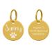 Kultdog Dog brand around stainless steel or 24k gold - address trailer in 2 sizes - animal mark for dogs and cats including key ring - gold -plated small ( 25mm) gold