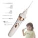 Ear Wax Removal USB Charging Ear Cleaning Tool with LED Lights Silicone Ear Scoop Vacuum Cleaner for Whole Family Electric Children's Ear Scoop White