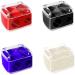 4-Piece Makeup Sharpener Two Holes Eyeliner Sharpener with Cover Coloured Eye Cosmetic Sharpener for Eyeliner Lip Liner Pens