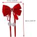 minkissy 1pc Hair Accessories Christmas Bow Hairpin Sweet Bow Hairpin Big Bow Hair Clip Red Bow Hair Clip Christmas Silky Hair Bow Clip Girl Hair Clips Child Bow Tie Flocking Korean Version - Buy Online on GoSupps.com