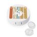 Retro Skiing Round Case for Contact Lens Kit Storage Box with Mirror Portable Cute Lens Holder