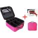Waterproof Make-Up Bag with Brush | Large Cosmetic Organizer & Adjustable Compartments - Violet Red - Buy Online on GoSupps.com
