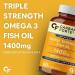 Generic Triple Strength Fish Oil 1400mg with Omega 3 900mg - 90 Softgel Capsules for Men & Women - Buy Online on GoSupps.com