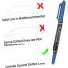 Beavorty 6pcs Eyebrow Marker Pen White Piercing Marking Pen Waterproof Makeup Maker Writing Brush Body 13.9x1.8cm Blue - Buy Online on GoSupps.com